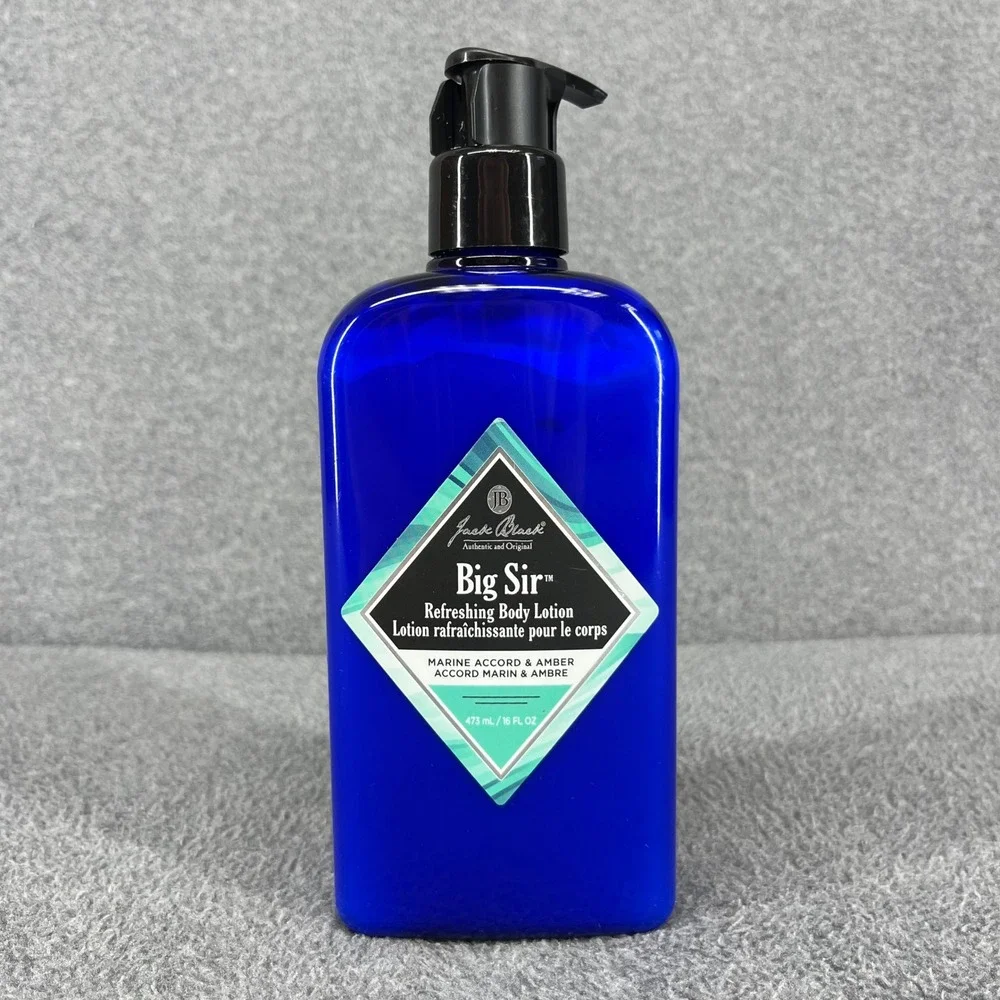 Jack Black Big Sir Body Lotion 16 oz Blue Marine Amber Refreshing Skin Care